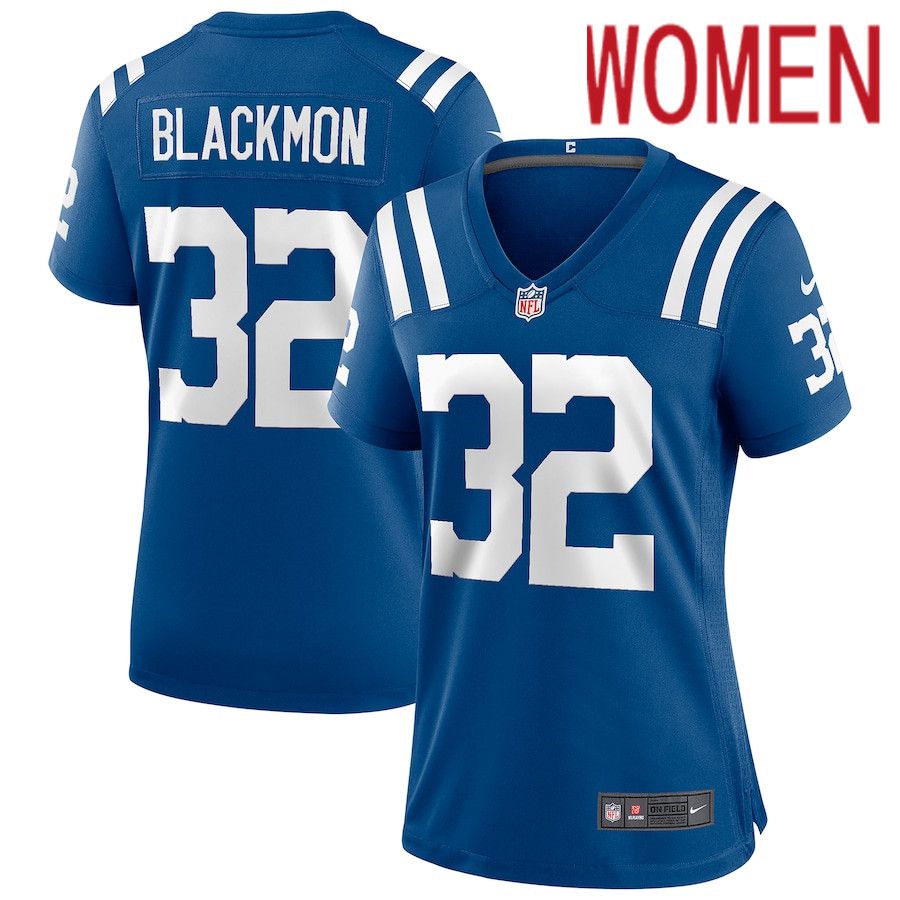 Women Indianapolis Colts 32 Julian Blackmon Nike Royal Game NFL Jersey